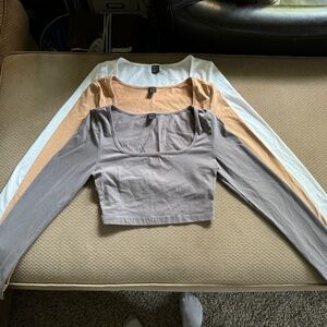 cropped long sleeves